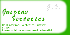gusztav vertetics business card